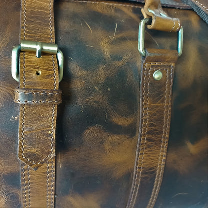 Bolsa de viaje de cera dura beige