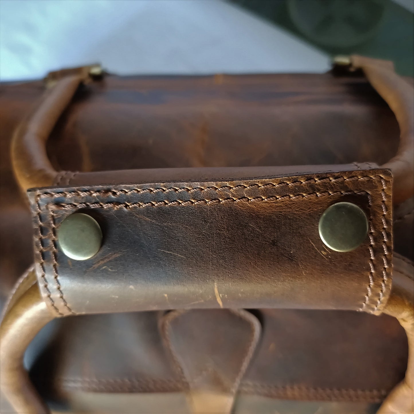 Bolsa de viaje de cera dura beige