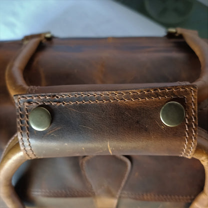 Bolsa de viaje de cera dura beige