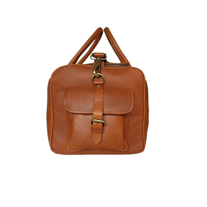 Bolso de fin de semana de cuero marrón