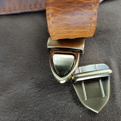 Bolsa de Laptop de Cuero Braun de Lona para Cazadores