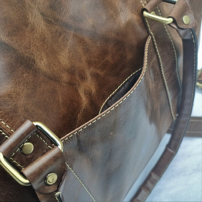 Bolso Mini Duffel en Cuero Crazy Horse