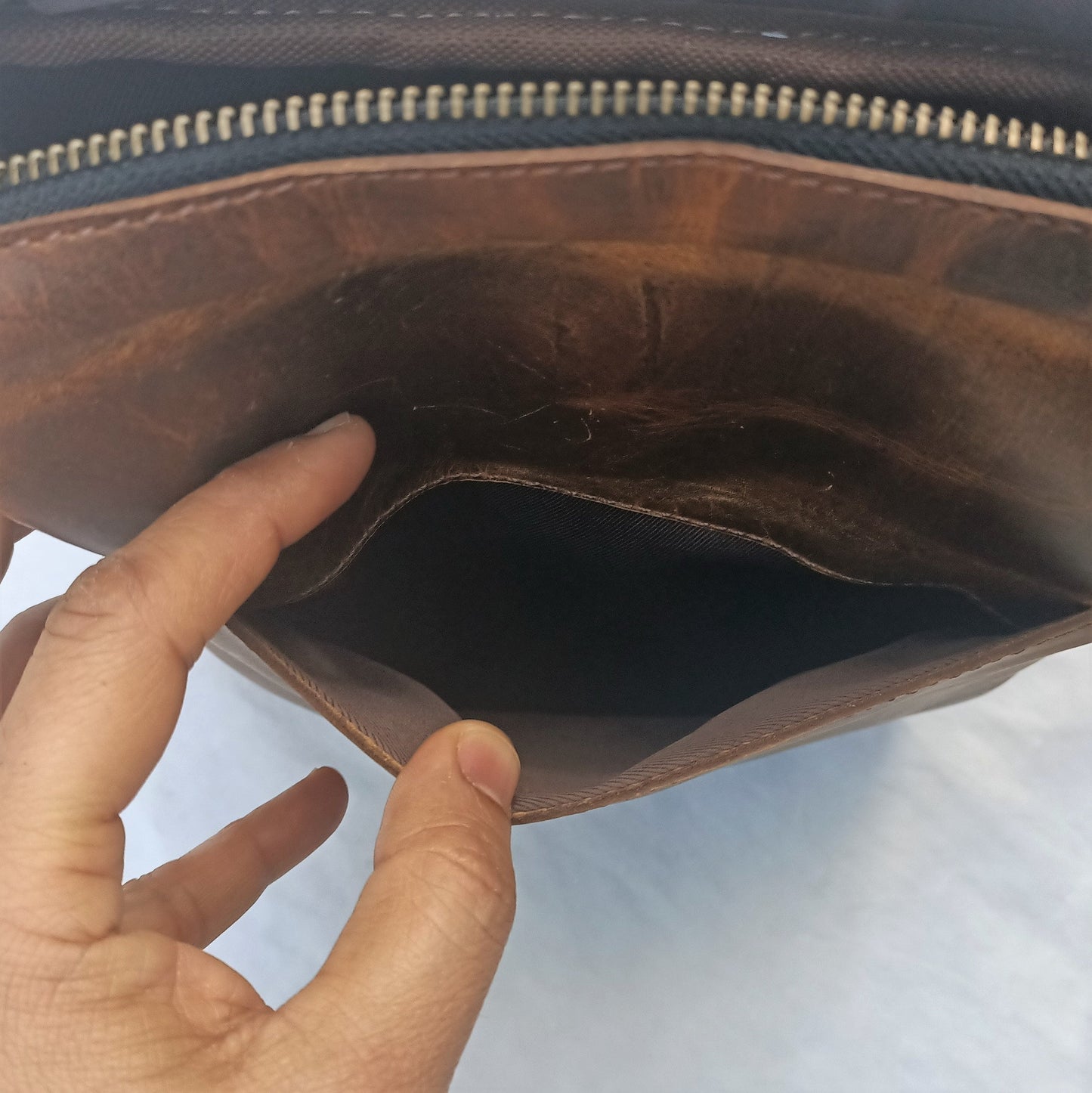 Bolso de mujer Hunter de cuero marrón