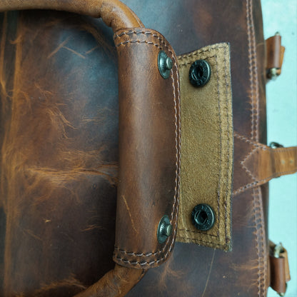 Bolsa de viaje de cera dura beige