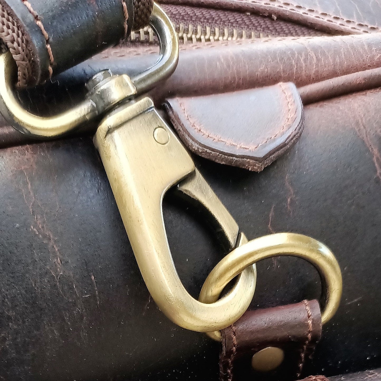 Bolsa de viaje de cuero encerado