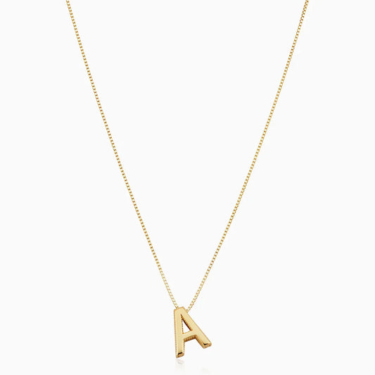 Collar con inicial y letra de amor | Oro