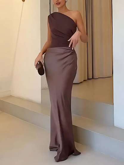 Amara | Satin Maxi Dress