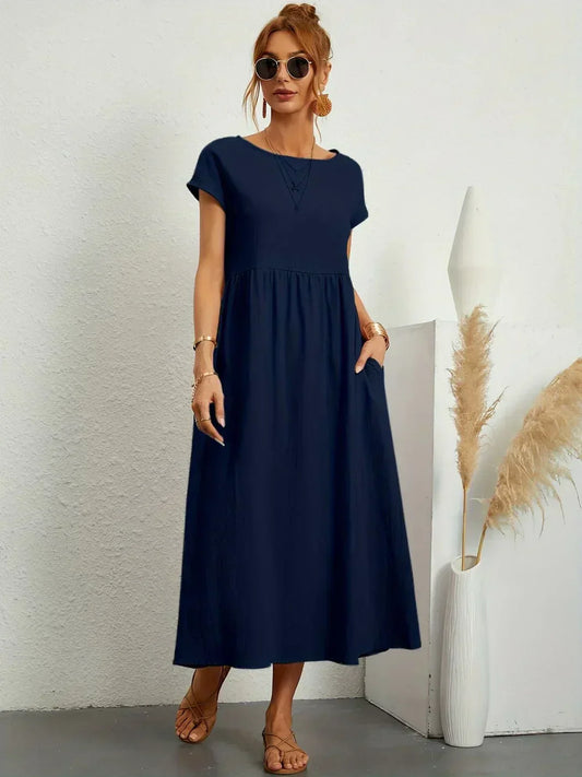 Gabrielle | Vestido Midi Fluido con Elegancia Atemporal