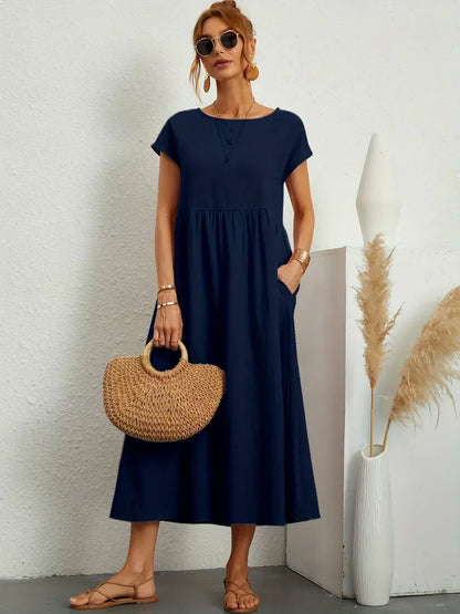 Gabrielle | Vestido Midi Fluido con Elegancia Atemporal