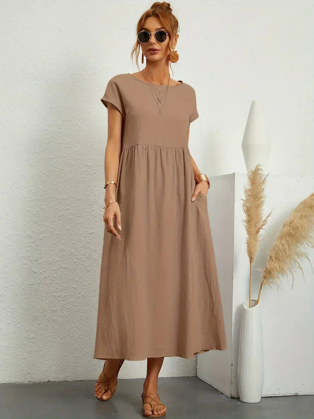 Gabrielle | Vestido Midi Fluido con Elegancia Atemporal
