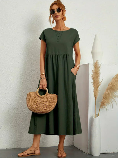 Gabrielle | Vestido Midi Fluido con Elegancia Atemporal