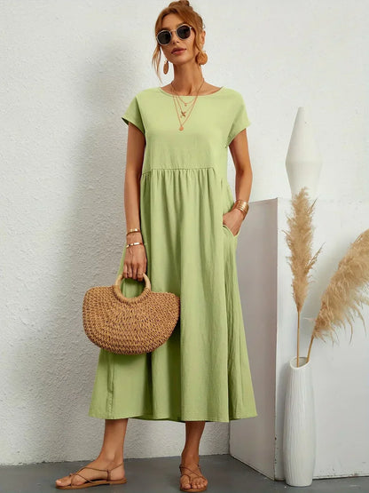 Gabrielle | Vestido Midi Fluido con Elegancia Atemporal