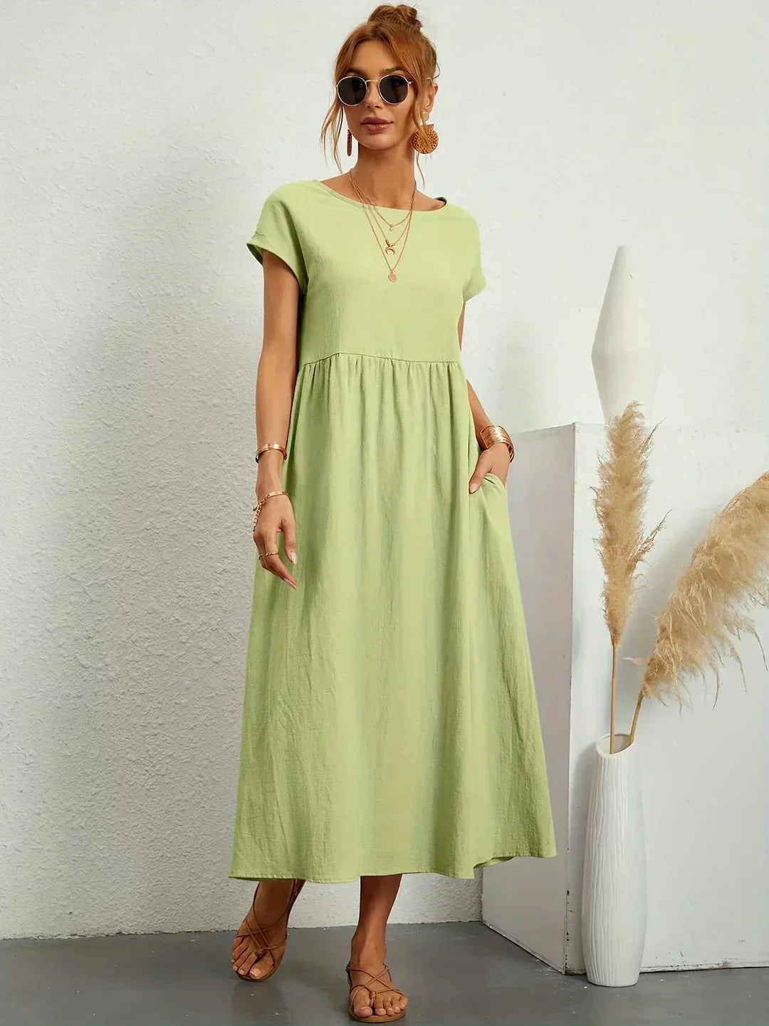 Gabrielle | Vestido Midi Fluido con Elegancia Atemporal