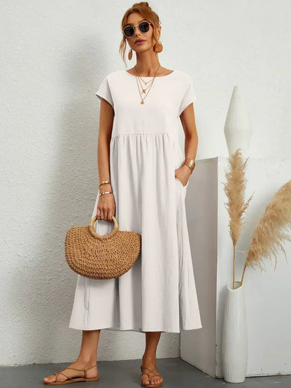 Gabrielle | Vestido Midi Fluido con Elegancia Atemporal