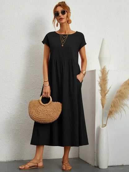Gabrielle | Vestido Midi Fluido con Elegancia Atemporal