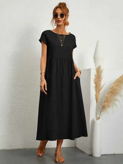 Gabrielle | Vestido Midi Fluido con Elegancia Atemporal