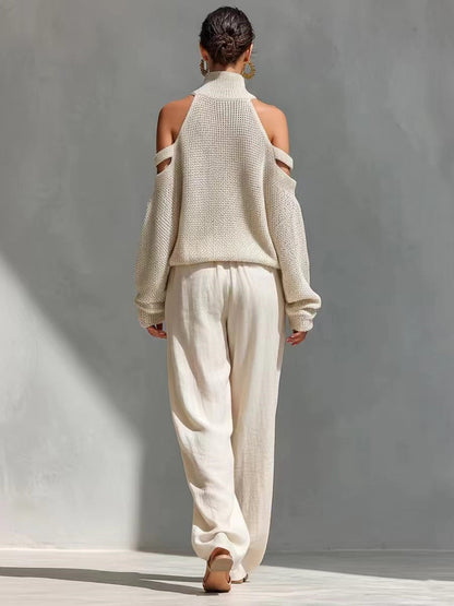 Conjunto de Tejido de Moda y Lino