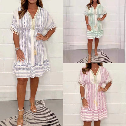 Olivia | Bohemian V-Neck Dress