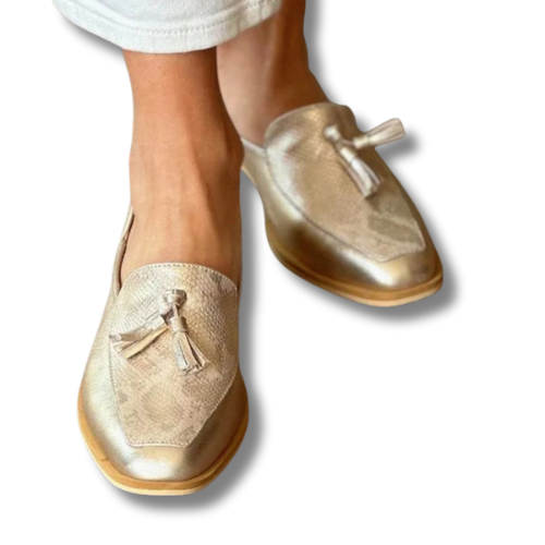 Nula™ | Mocasín Elegante Oro