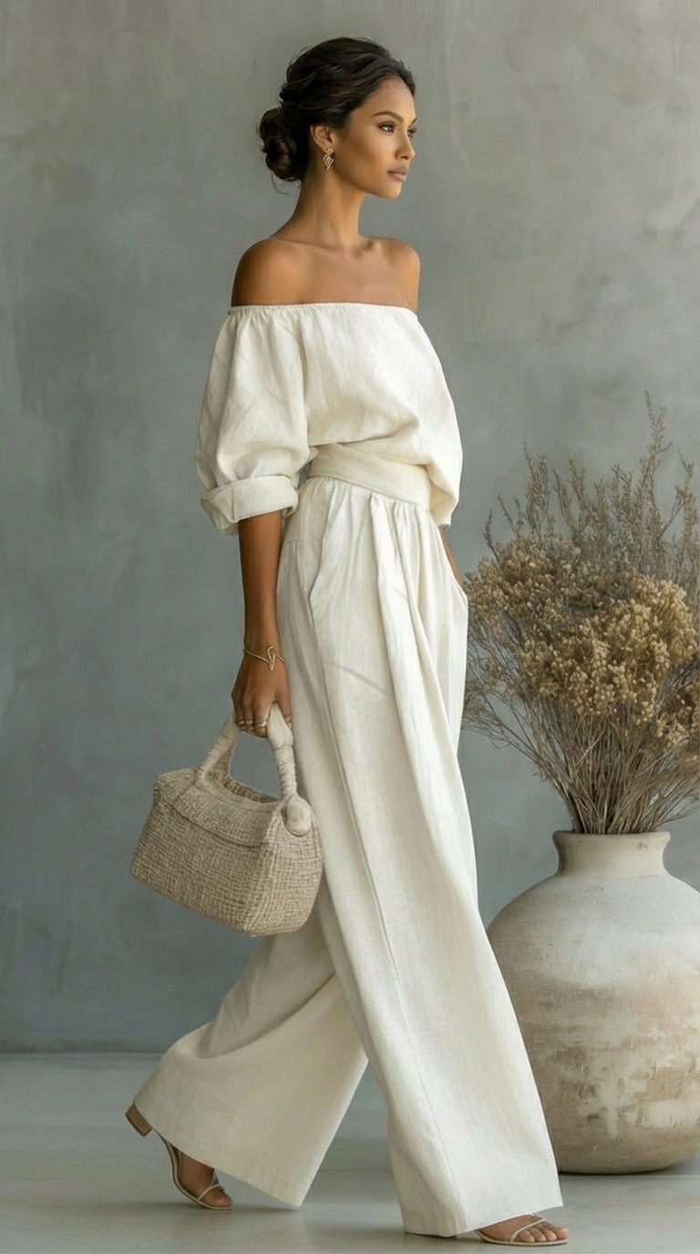 Arabella | Conjunto exclusivo con efecto lino para un verano elegante