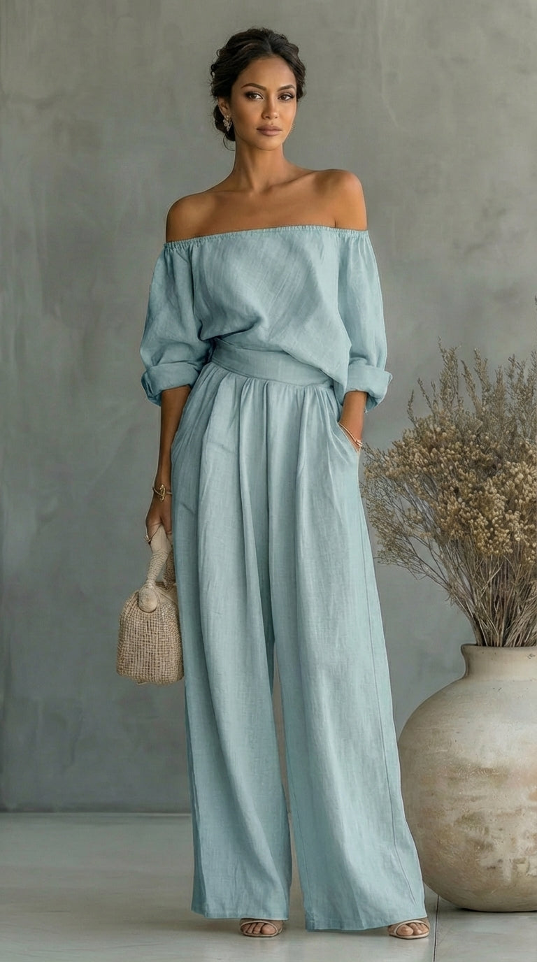 Arabella | Conjunto exclusivo con efecto lino para un verano elegante