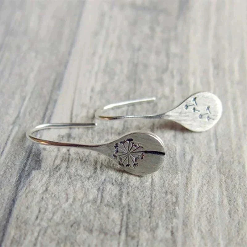 Pendientes de Flores de Plata Vintage