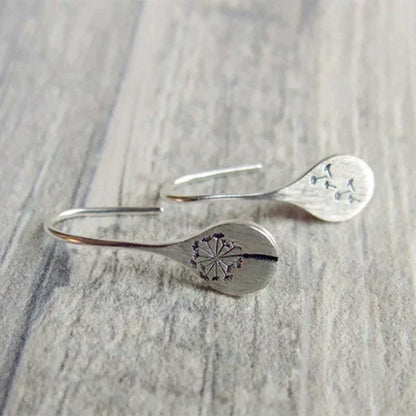 Pendientes de Flores de Plata Vintage