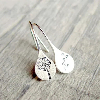 Pendientes de Flores de Plata Vintage