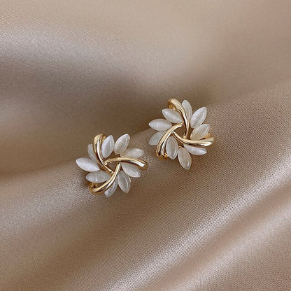 Pendientes de Ópalo Blanco Sonja Luxe