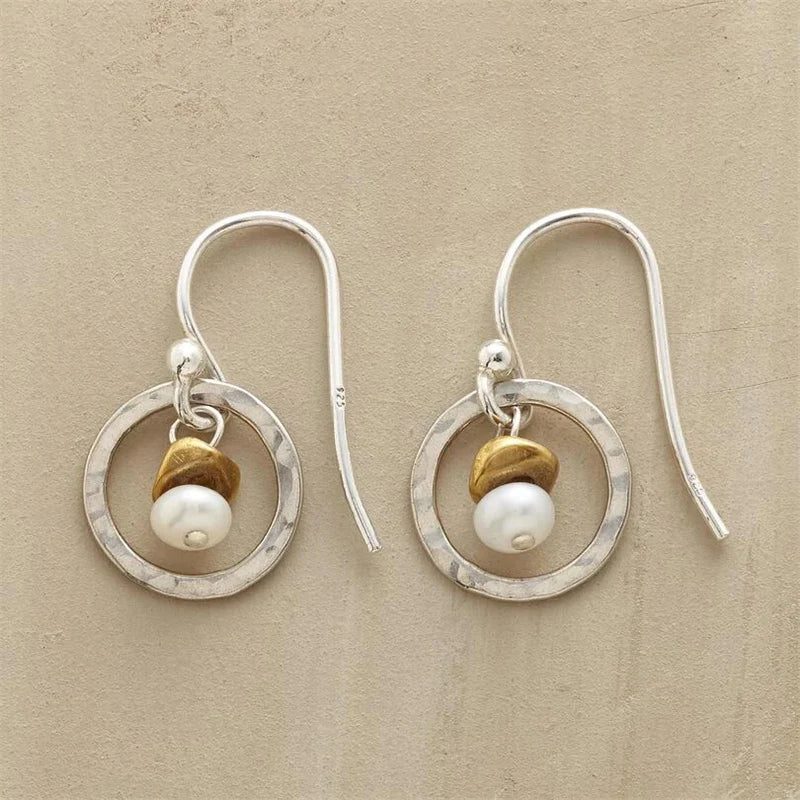 Pendientes Colgantes Circulares Retro