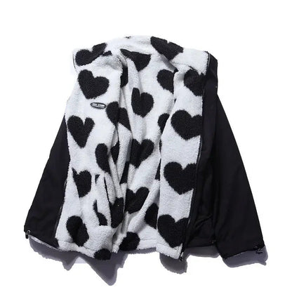 Elsie | Reversible Jacket with Heart Pattern