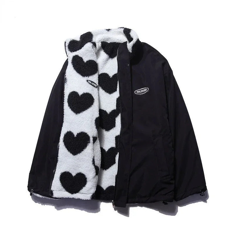 Elsie | Reversible Jacket with Heart Pattern