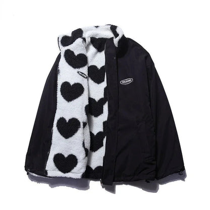 Elsie | Reversible Jacket with Heart Pattern