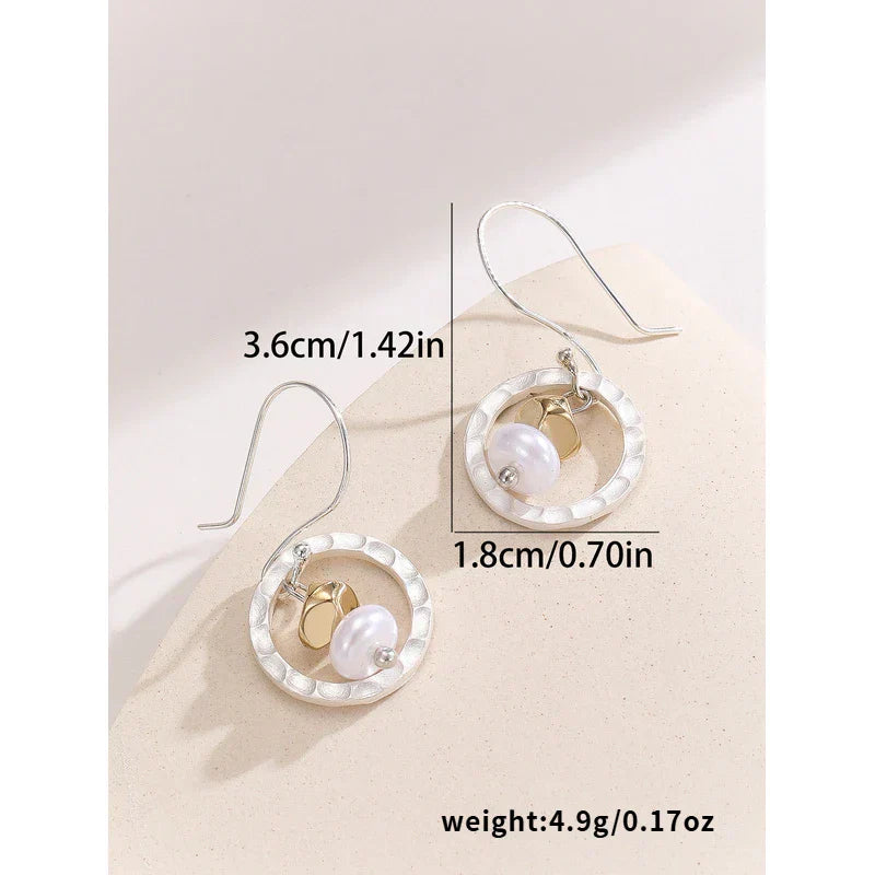 Pendientes Colgantes Circulares Retro