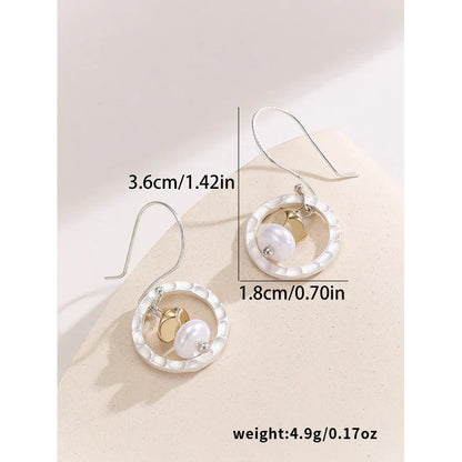 Pendientes Colgantes Circulares Retro