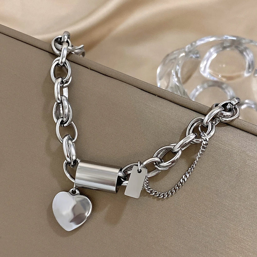 Pulsera Chunky Heartened | Oro