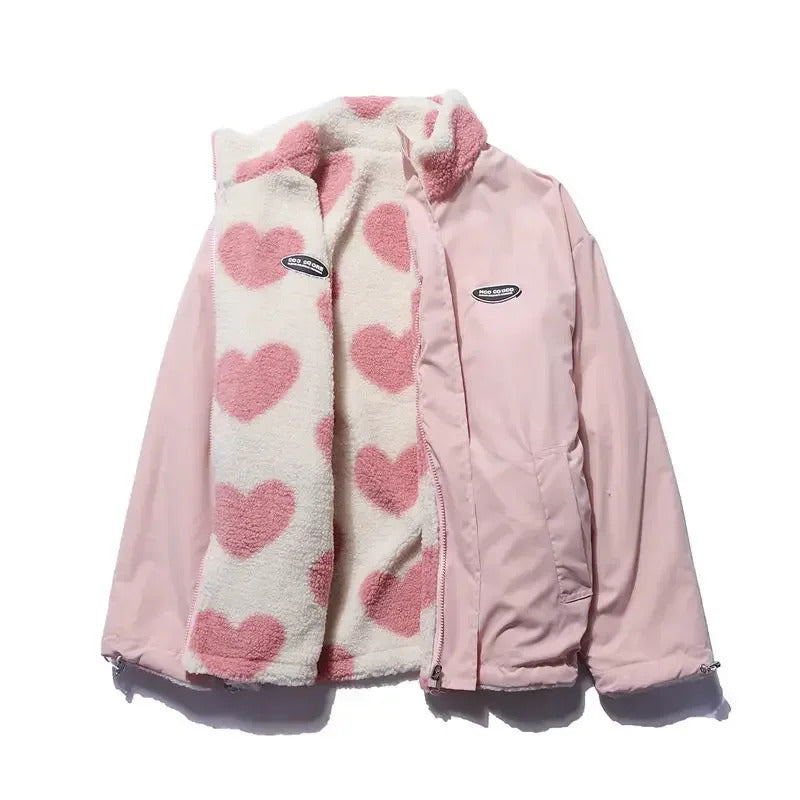 Elsie | Reversible Jacket with Heart Pattern