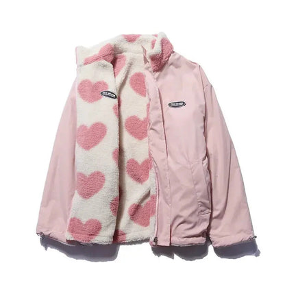 Elsie | Reversible Jacket with Heart Pattern