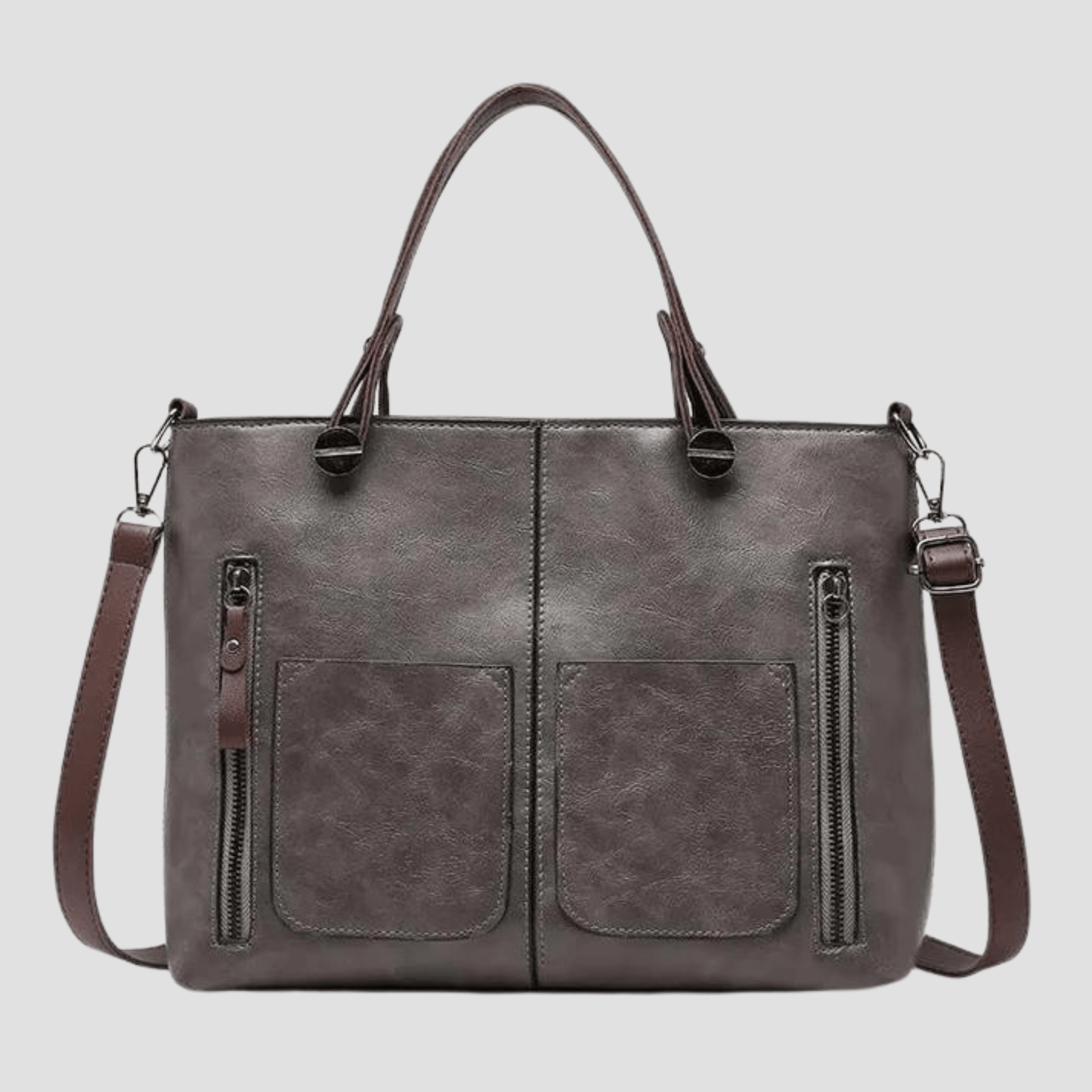 Bolso de hombro de cuero vintage elegante