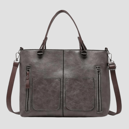 Bolso de hombro de cuero vintage elegante