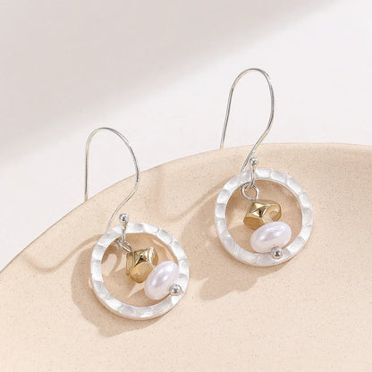 Pendientes Colgantes Circulares Retro
