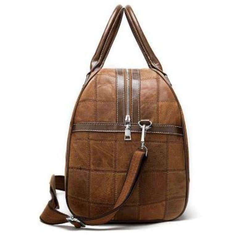 Bolso de Viaje Unisex de Cuero Suave Auténtico