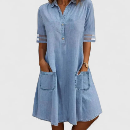 Lucía - Vestido de mezclilla que resalta la silueta