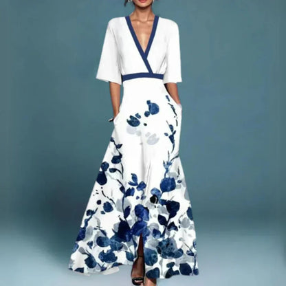 Hazel - Elegant Floral Wrap Dress