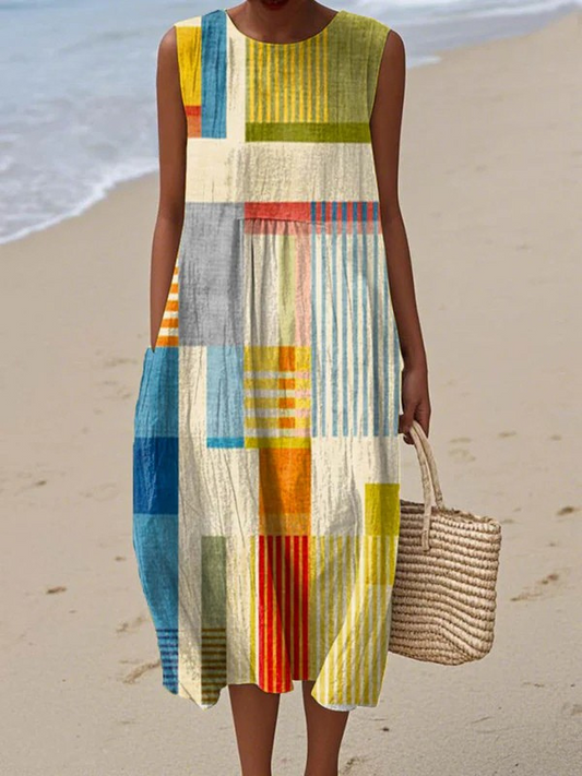 Eve | Vestido Midi Geométrico