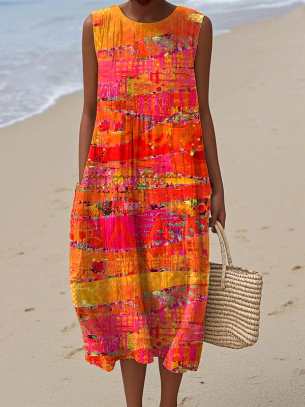 Faye| Vestido Midi Atardecer