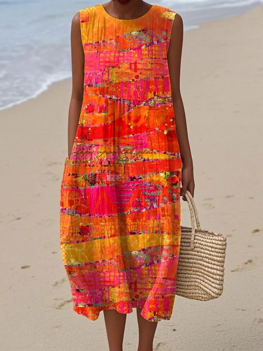 Faye| Vestido Midi Atardecer