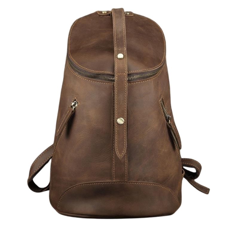 Mochila de Cuero Retro para la Universidad