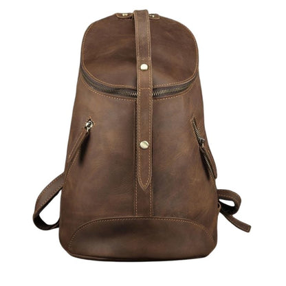 Mochila de Cuero Retro para la Universidad