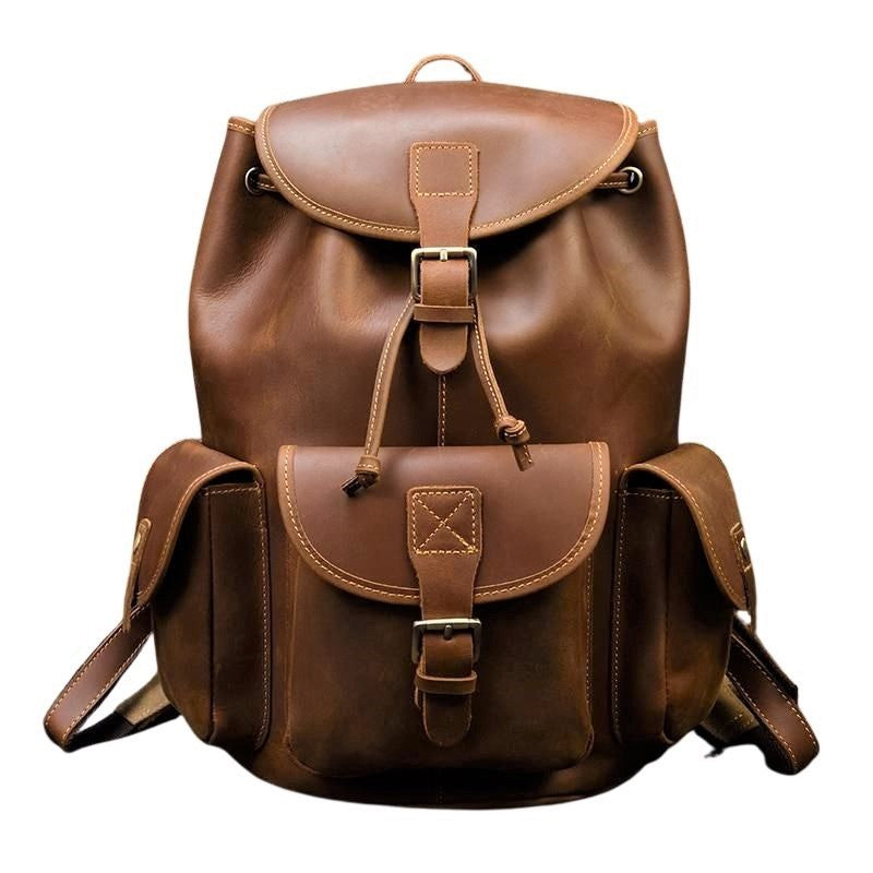 Mochila Unisex de Cuero Crazy Horse